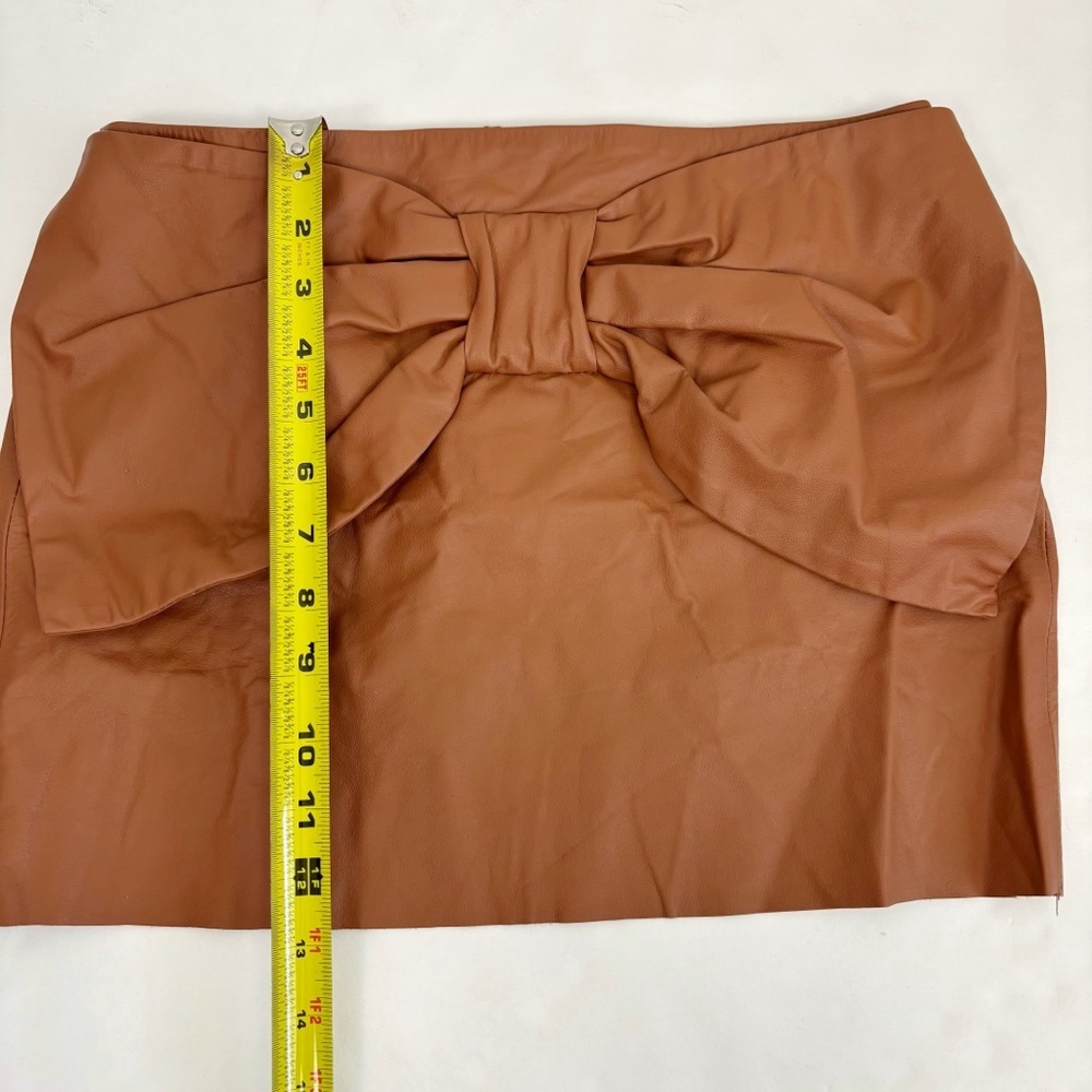 Tach Clothing Soleil Leather Skirt in Brown Size XS - Picture 10 of 10